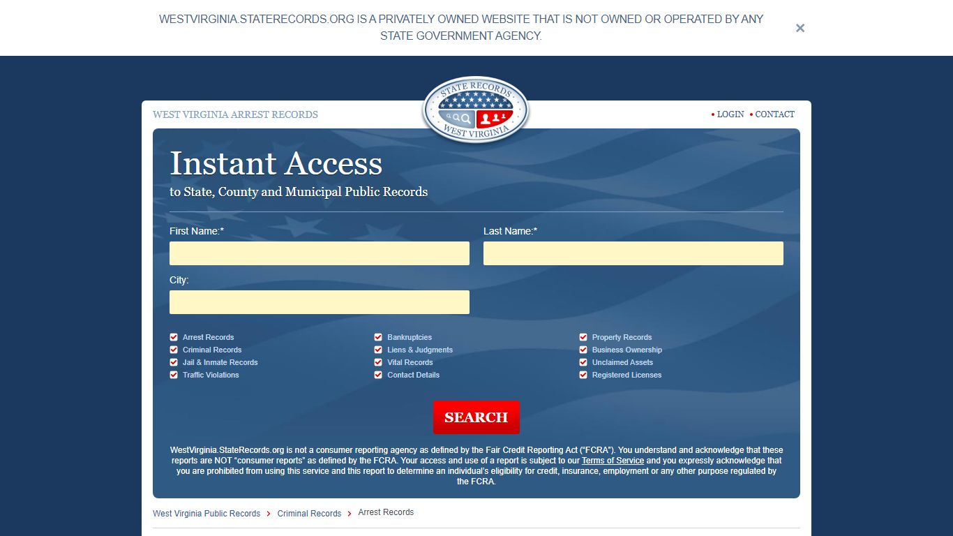West Virginia Arrest Records Online | StateRecords.org